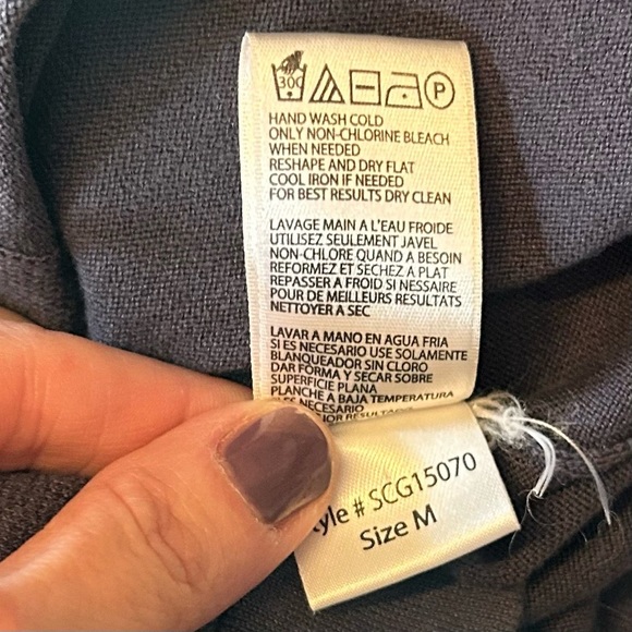 BCBGMAXAZARIA Scoop Neck Bubble Sleeve Silk Knit Tunic Mini Dress SZ Medium - Picture 9 of 9